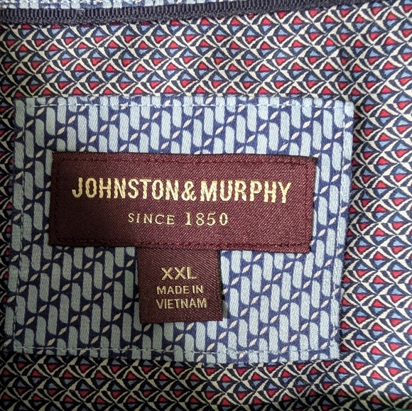 Johnston & Murphy Muiltcolered Patterned Shirt XXL - Picture 2 of 6